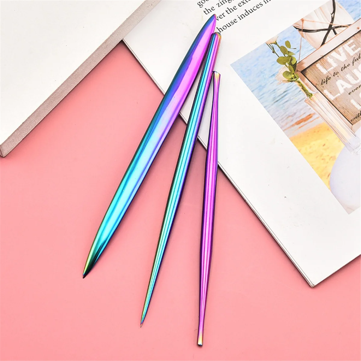 الفولاذ المقاوم للصدأ الملونة لينة الفخار الطين النحت أداة الطين النقش أداة DIY بها بنفسك بوليمر كلاي النمذجة أدوات نحت HOT