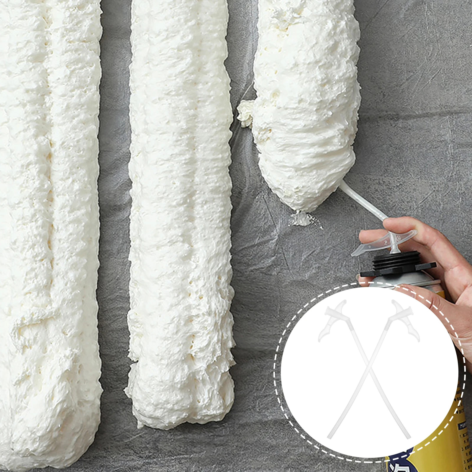 

30 pcs Foaming Agent Gap Filling Tubes Spray Foams Replacement Nozzles DIY Plastic Parts Universal Threaded Base