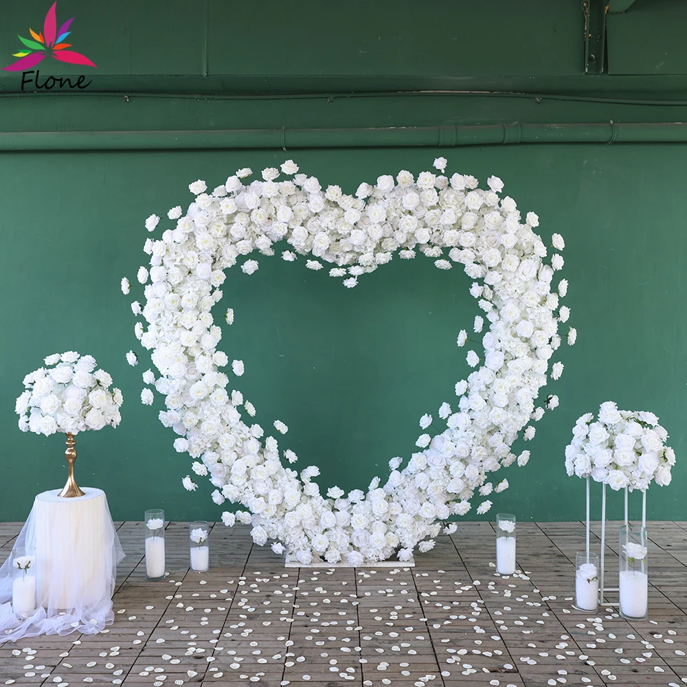 

H2,1 м в форме сердца, молочно-белые искусственные цветы, композиция, свадебное предложение, реквизит, украшение, розовые цветы, фон, декор HY2590