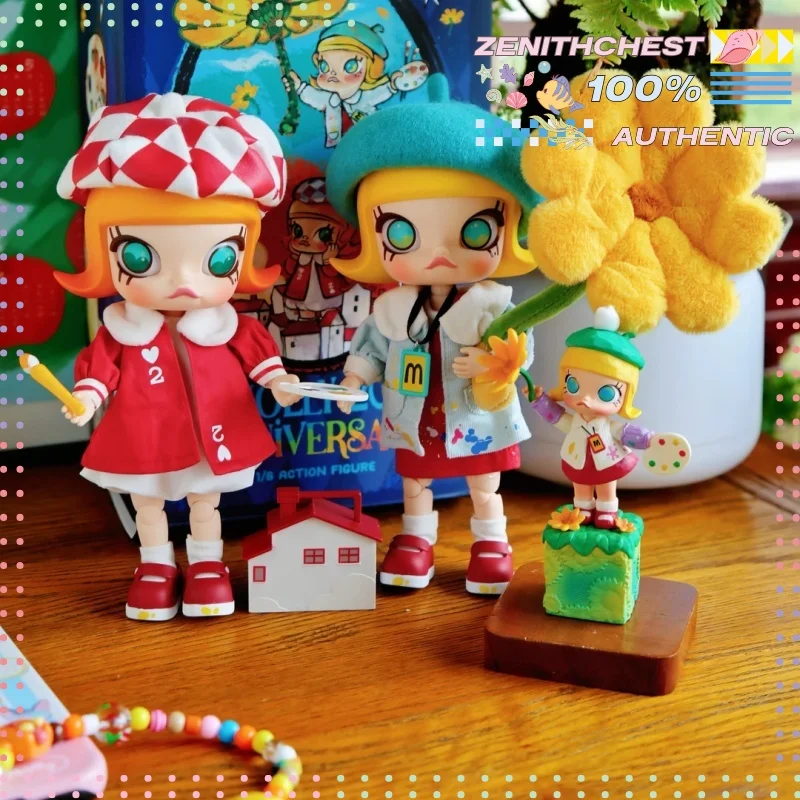 

Genuine POP MART Molly 20th Anniversary & Get Rich Soon Series 1/8 Scale Articulated Figure Desktop Ornament Trendy Holiday Gift