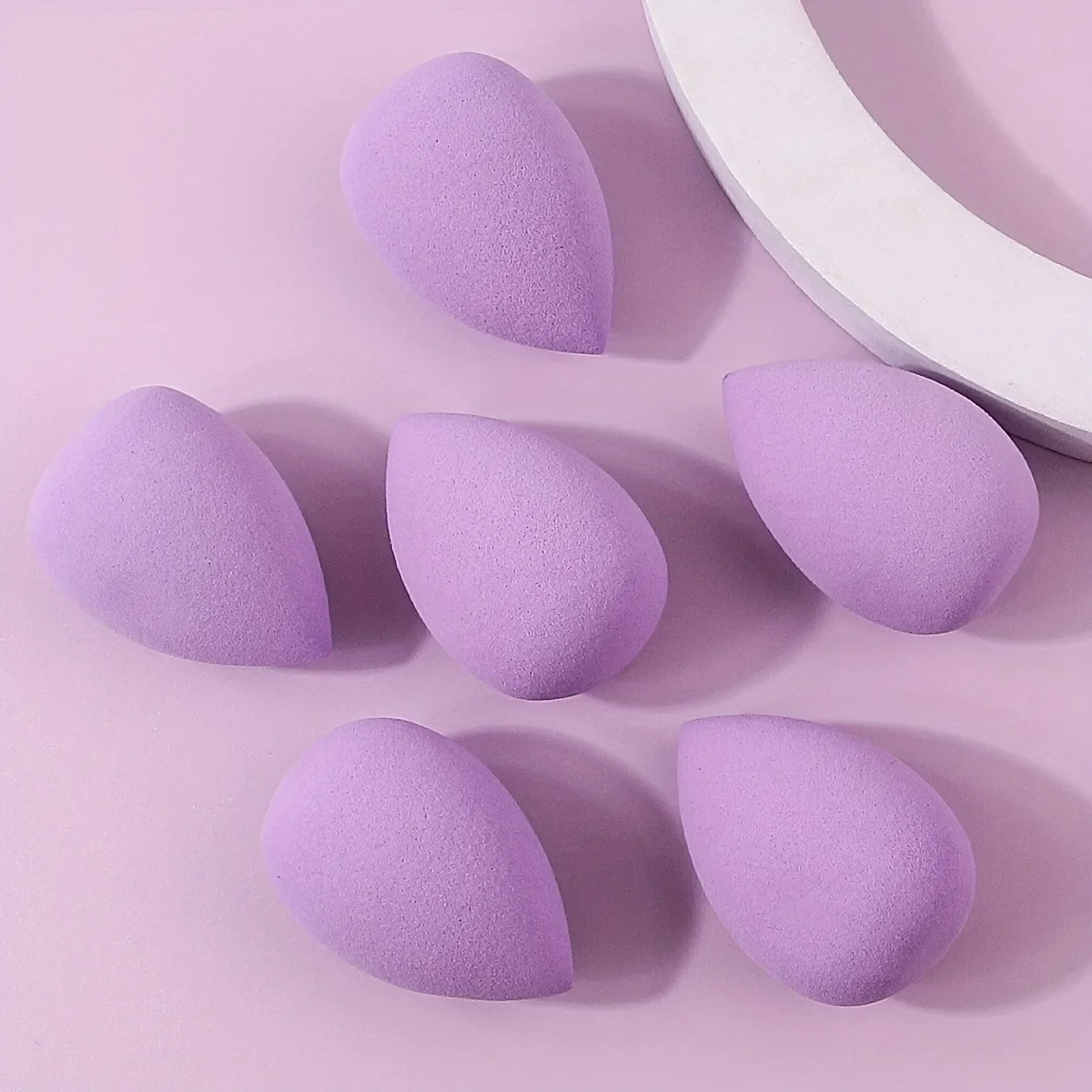 Professionele 6-delige make-upsponsset - groter formaat voor sneller mengen, watergeactiveerd PU-schuim, naadloze foundation en contour