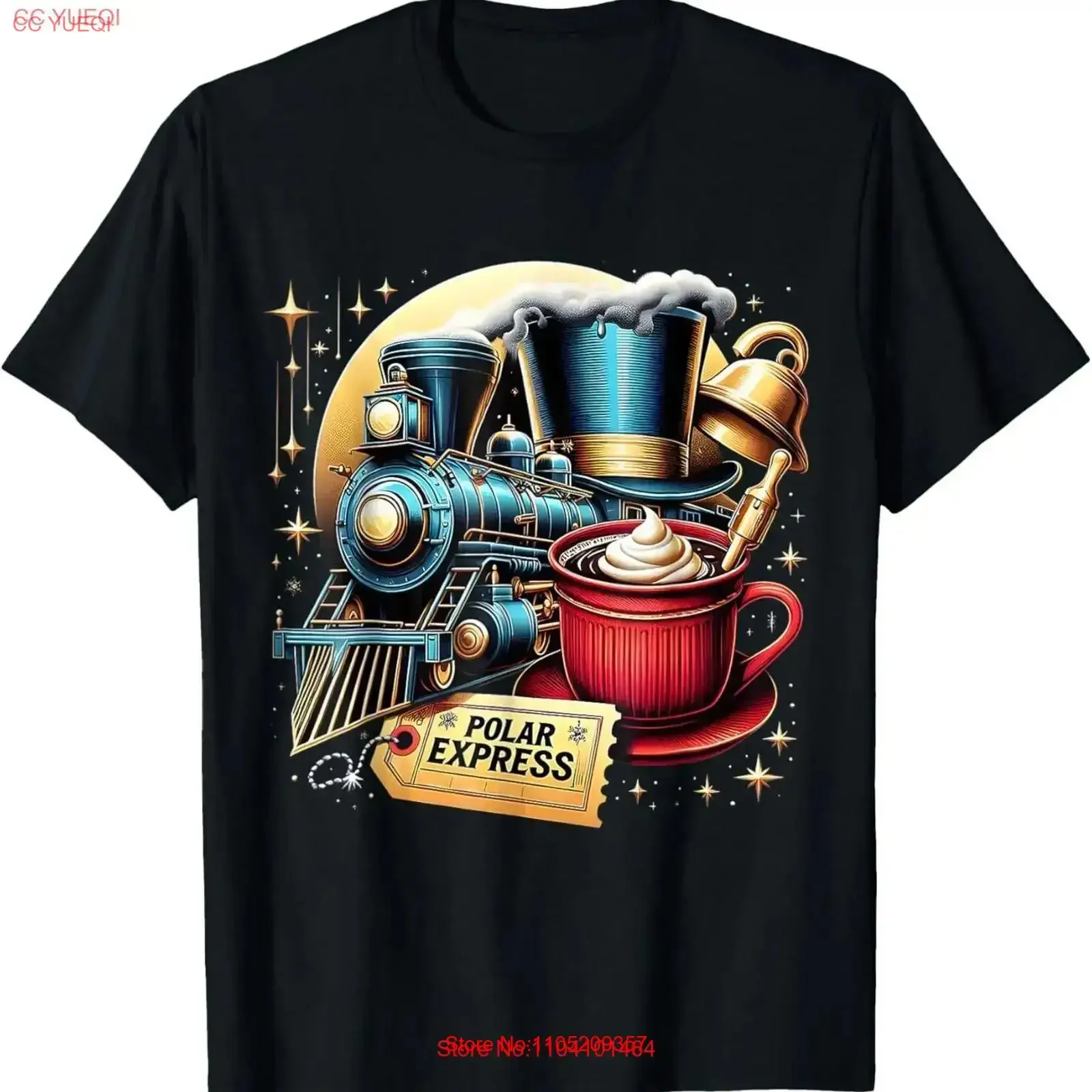 تي شيرت All Aboard Polar Express Christmas North Pole تي شيرت عتيق برسومات مغسولة للجنسين ملابس كاجوال أنيقة