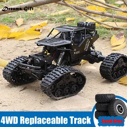 Rc Car 1:12 4WD Off-road wspinaczka samochody zdalnie sterowane 2.4Hz koła torowe zabawki dla dzieci na prezenty urodzinowe dla chłopców śledzony pojazd Carro