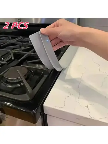 Silicone Gap Strip, Kitchen Gas Stove Sealing Strip, Kitchen Anti-Oil Anti-Stain Strip, Silicone Seal Insert Strip