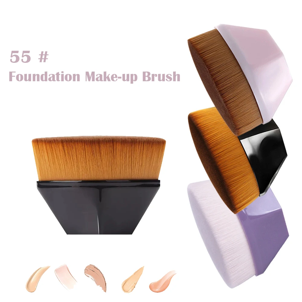 

Hot Portable Beauty Magic Single Foundation Brush Flat BB Cream Kabuki Makeup Foundation Brush