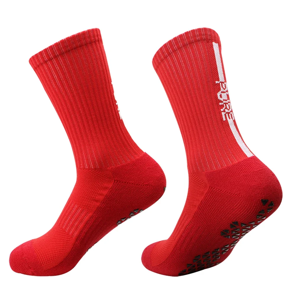 1 Pair Anti-Slip Grip Socks, Powerful Grip Football Socks, Breathable Men Sports Socks, One Size Fits All