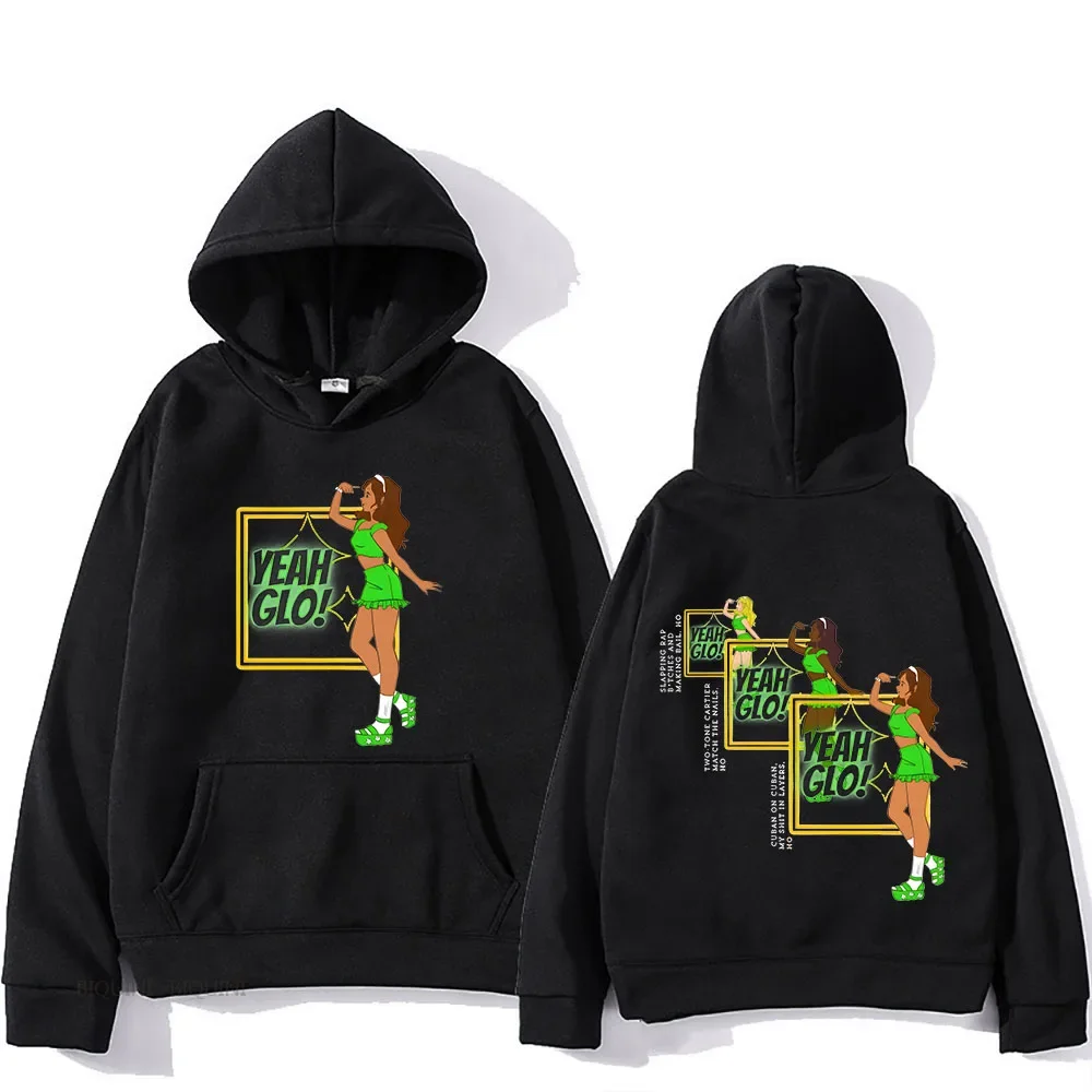 GloRilla Hollon Hooded Back Printing Harajuku Aesthetic Sweatshirts Funko Pop Gothic Casual Clothing Ropa Mujer Fleece Pullovers