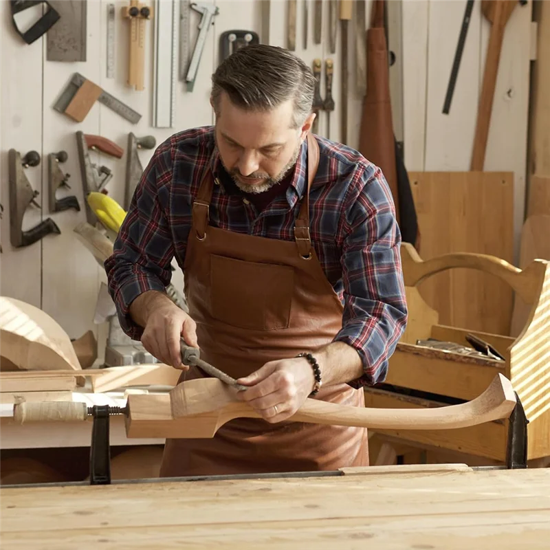 

BMBY-6Pcs Деревянная ручка для файлов Эргономичные ручки с круглым отверстием и металлическим воротником для металлических напильников