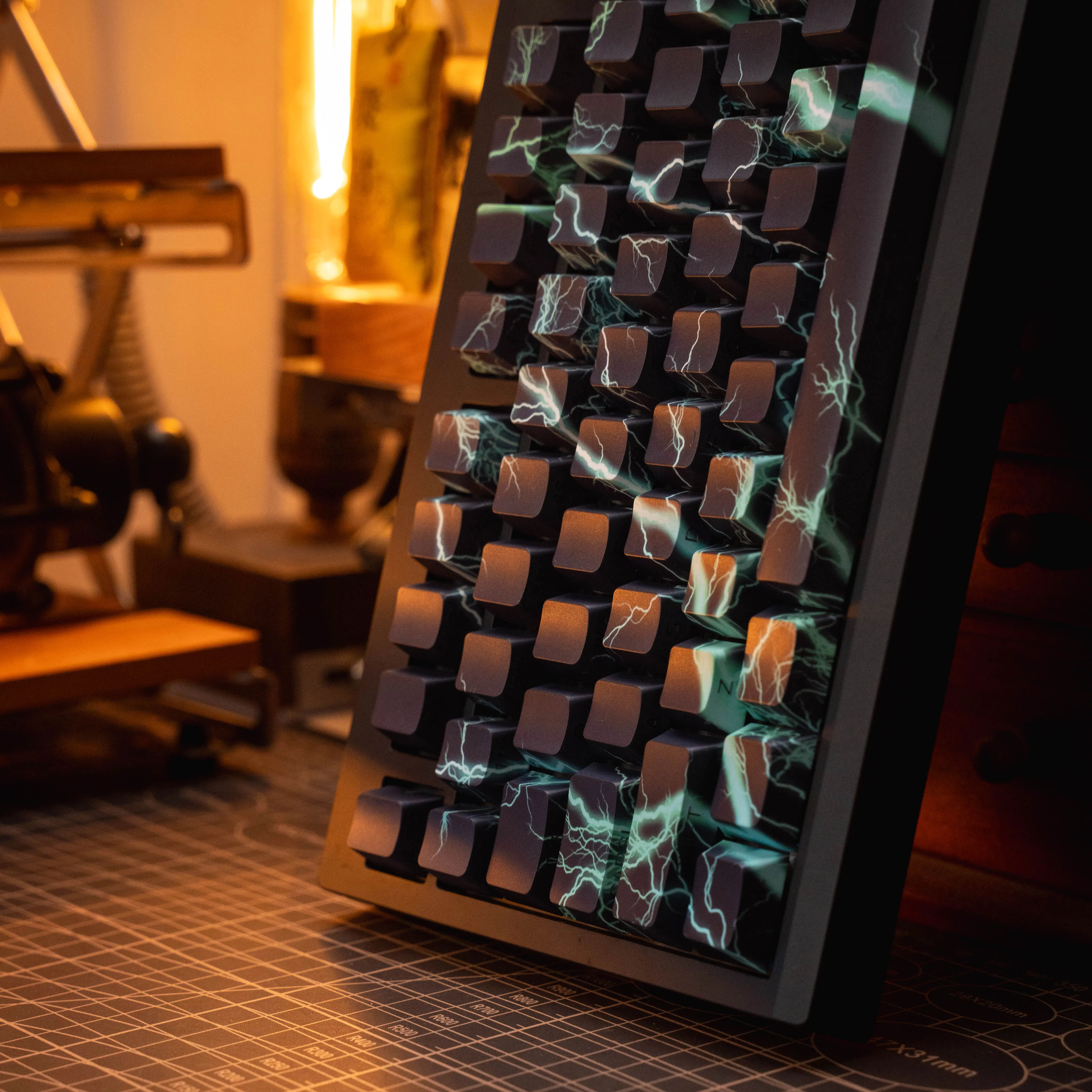 الأفعى الخضراء موضوع Keycap الكرز الشخصي الجانب محفورة شفافة كيكابس PBT التسامي الحراري شخصية غطاء لوحة المفاتيح بارد
