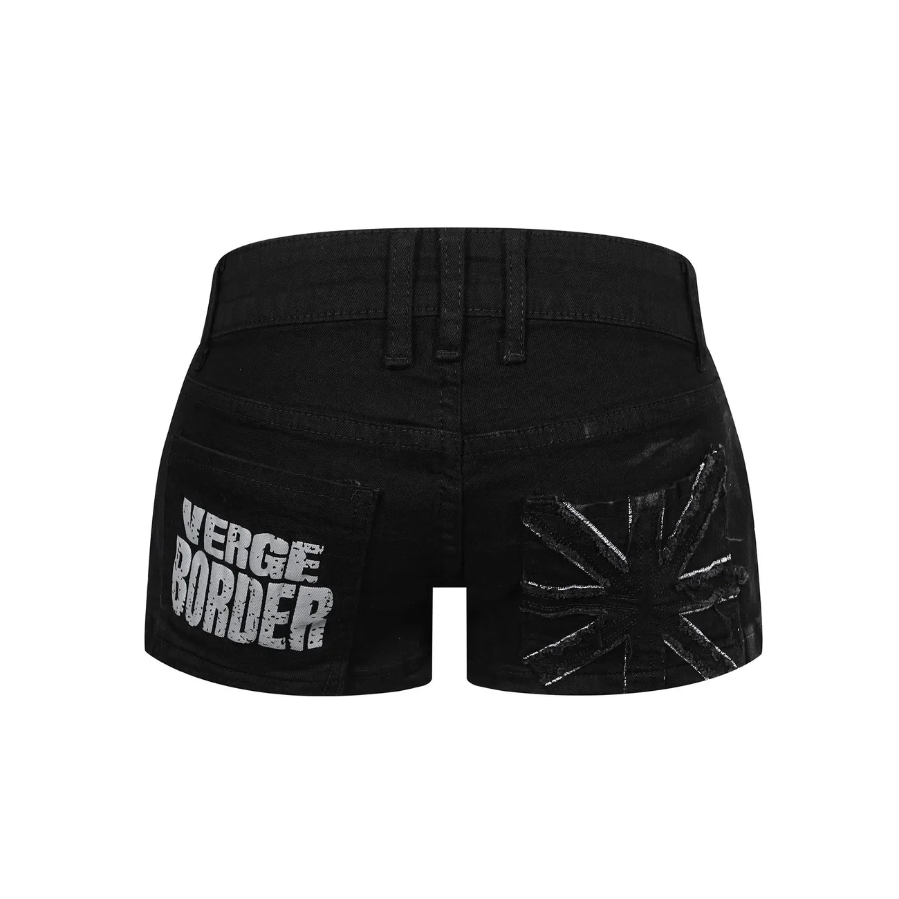 Y2k Kpop Party Denim Shorts Super Vintage Low Waist Shorts Grunge Punk Spring Leopard Print Embroidery Women Summer Shorts