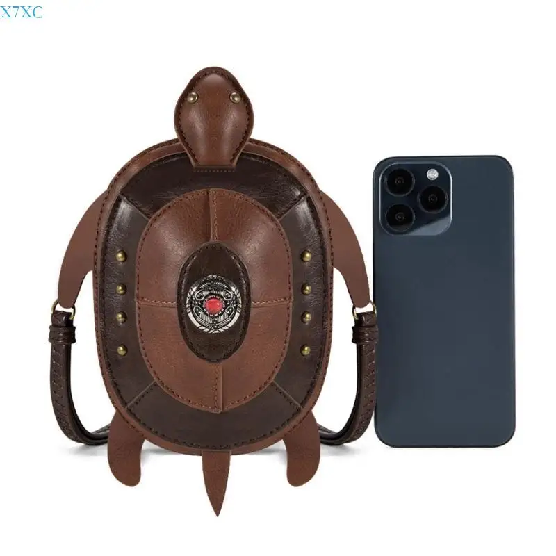X7XC Unique Gothic Animal Purse Shoulder Bag Retro Medieval PU Leather Crossbody Bags Fashion Phone Purse