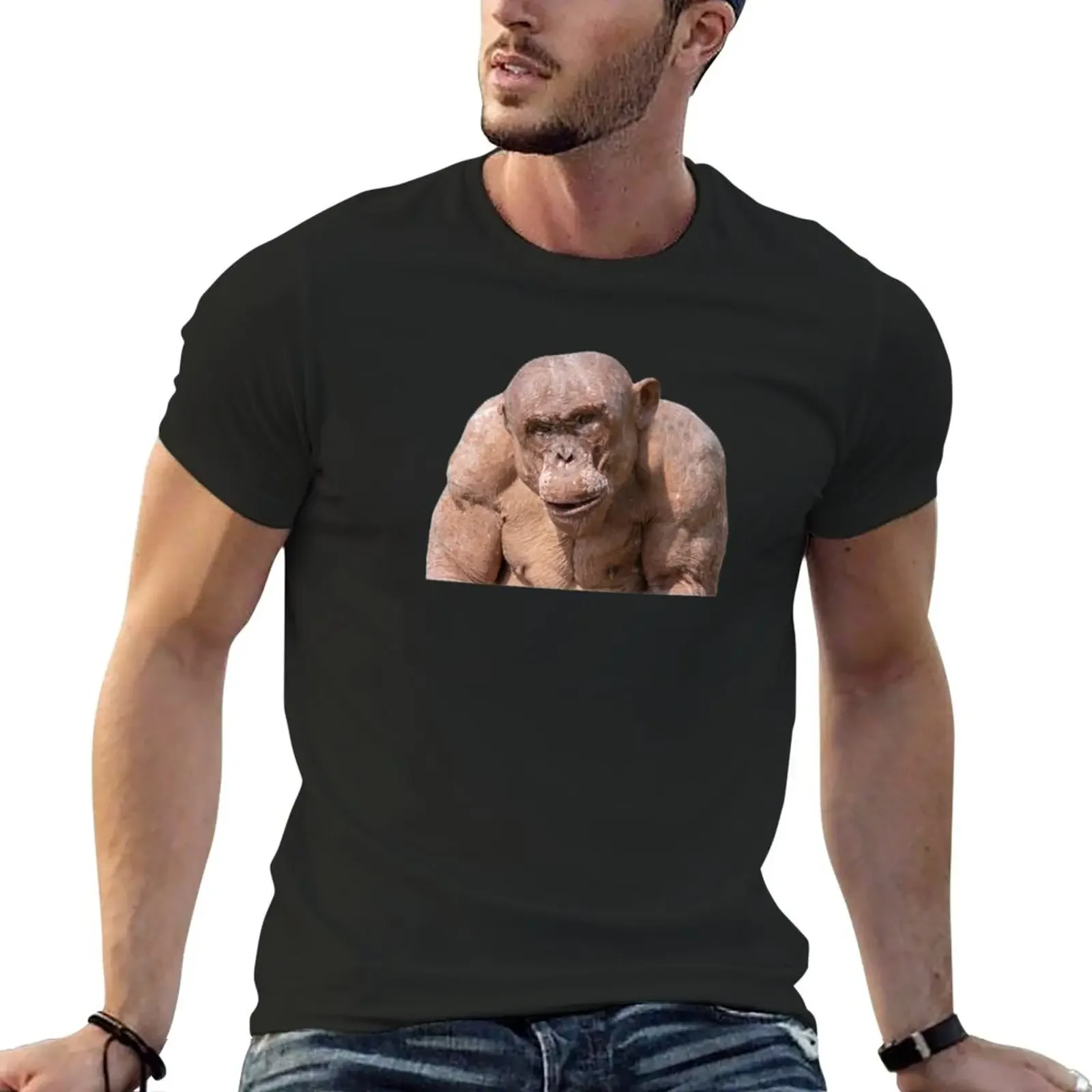 Jambo The Hairless Male Chimp (Transparent Background) T-Shirt graphics clothes for men