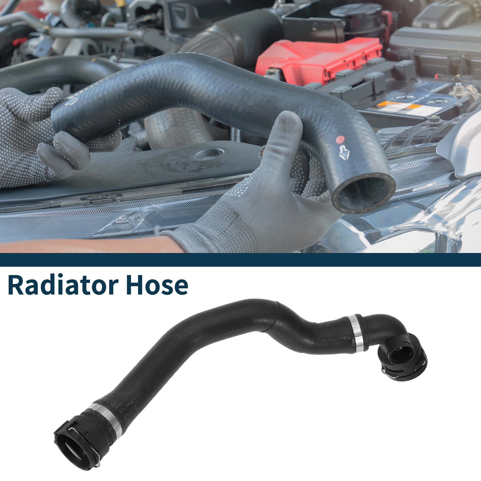 

UXCELL Radiator Hose Upper Water Pipe for Volkswagen Touareg 3.0L No.7P0122051H 1 Pc