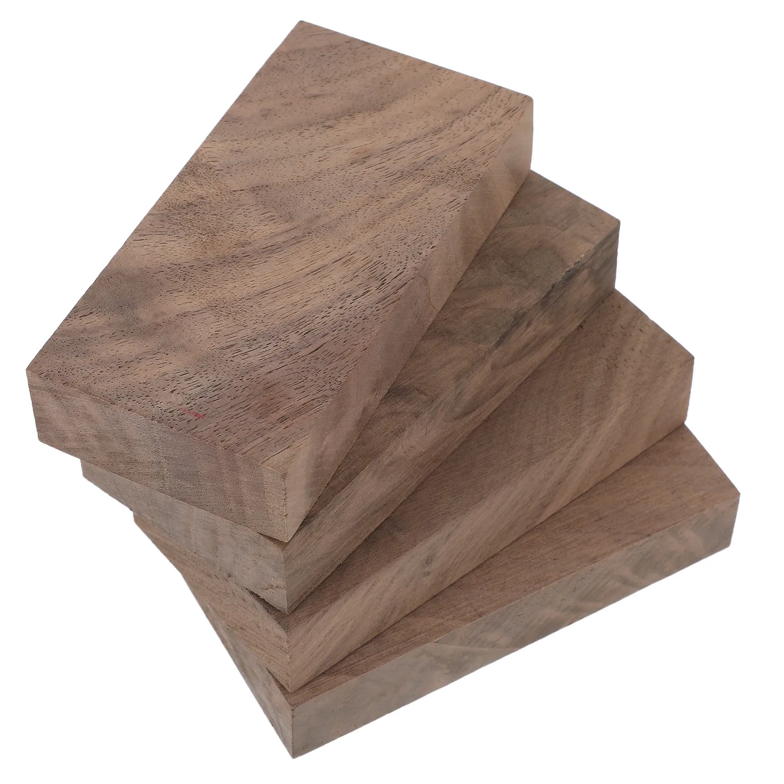 4Pcs Thick Walnut Wood Blocks Natural Grain Hardwood Wood Carving Blocks for Crafting DIY Home Decor Woodworking 4x2 Inch