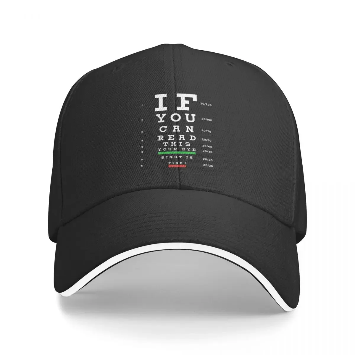 

Optician Eye Test Exam Baseball Cap Snapback Cap Luxury Cap New Hat Anime Women's Golf Clothing Men's