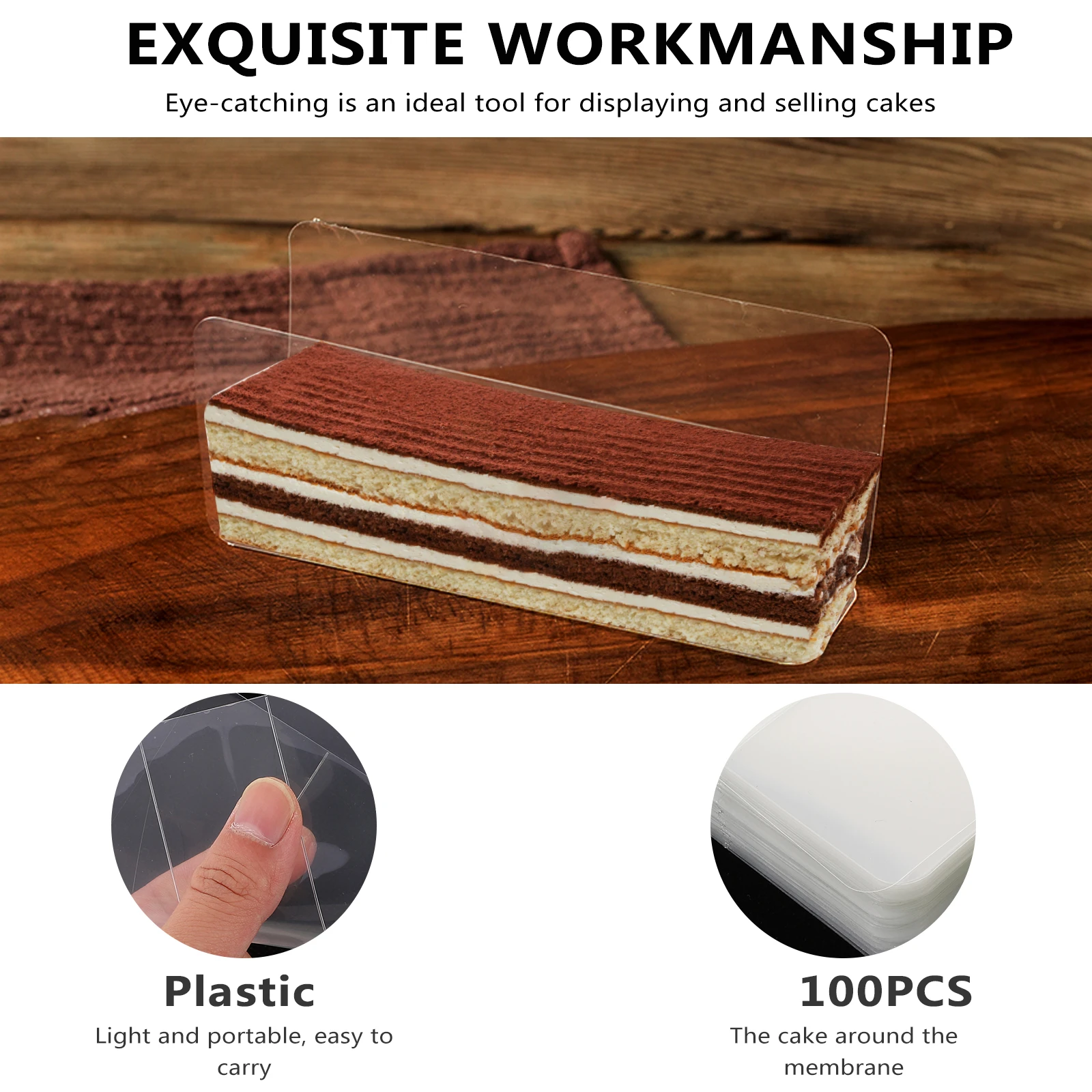 

100 Pcs Cake Spacer Mousse Packing Accessories Transparent Collar Storage Tools Creative Surround Accessory