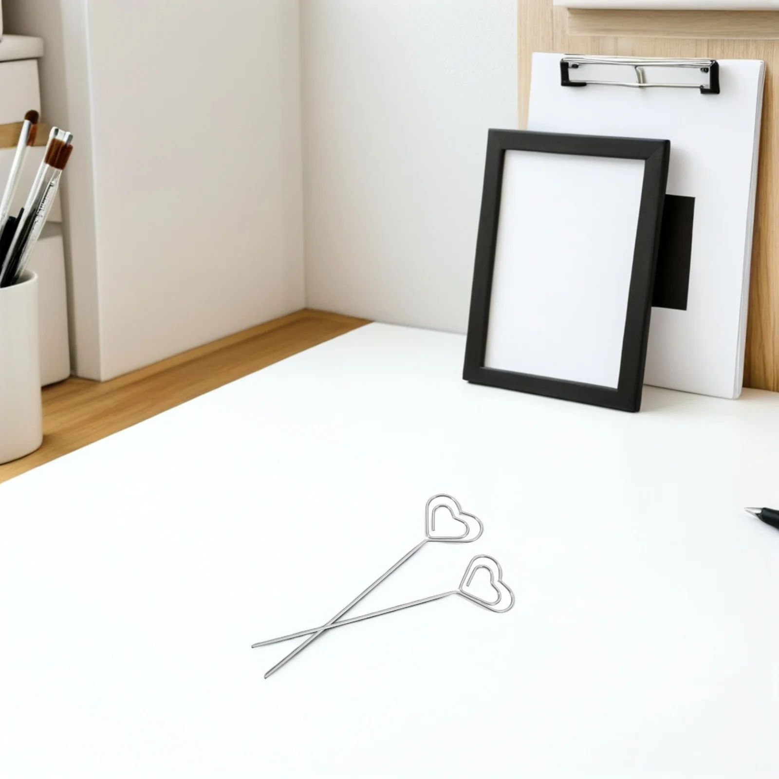 

60 Pcs Flower Arrangement Memo Holder Heart Card Cake Decorations Accessories Floral Present Clips