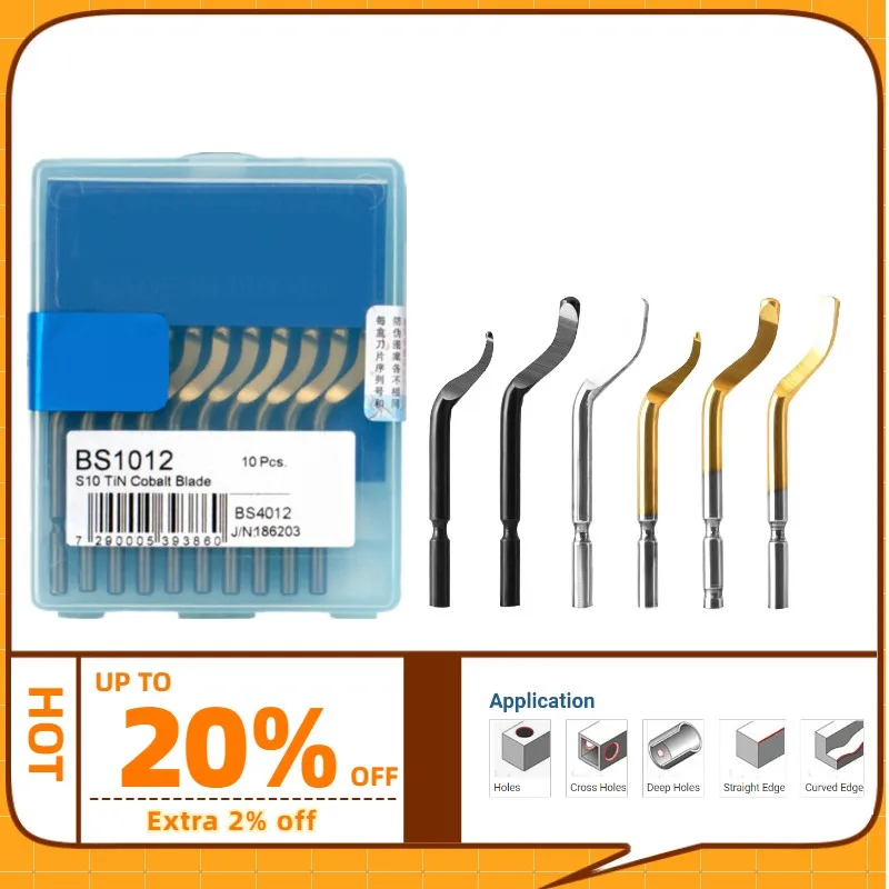 Nóż do gratowania BS1018 edger NB1100 ostrze do krawędzi BS1010 ostrze do skrobania BK3010 aluminium, żelazo narzędzie do gratowania rur zestaw — zdjęcie 2