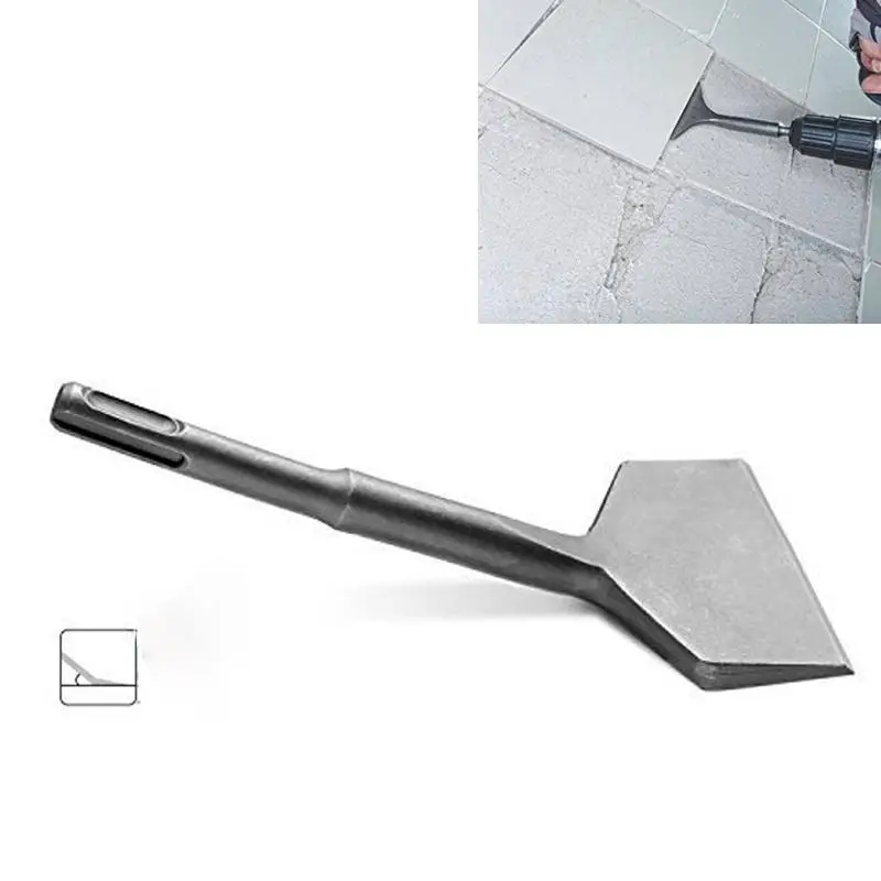 1/2Pcs New 15 To 20 Degree Angled Heavy Duty Bent Tile Chisel 3 Inch Wide Electric Hammer Chisel