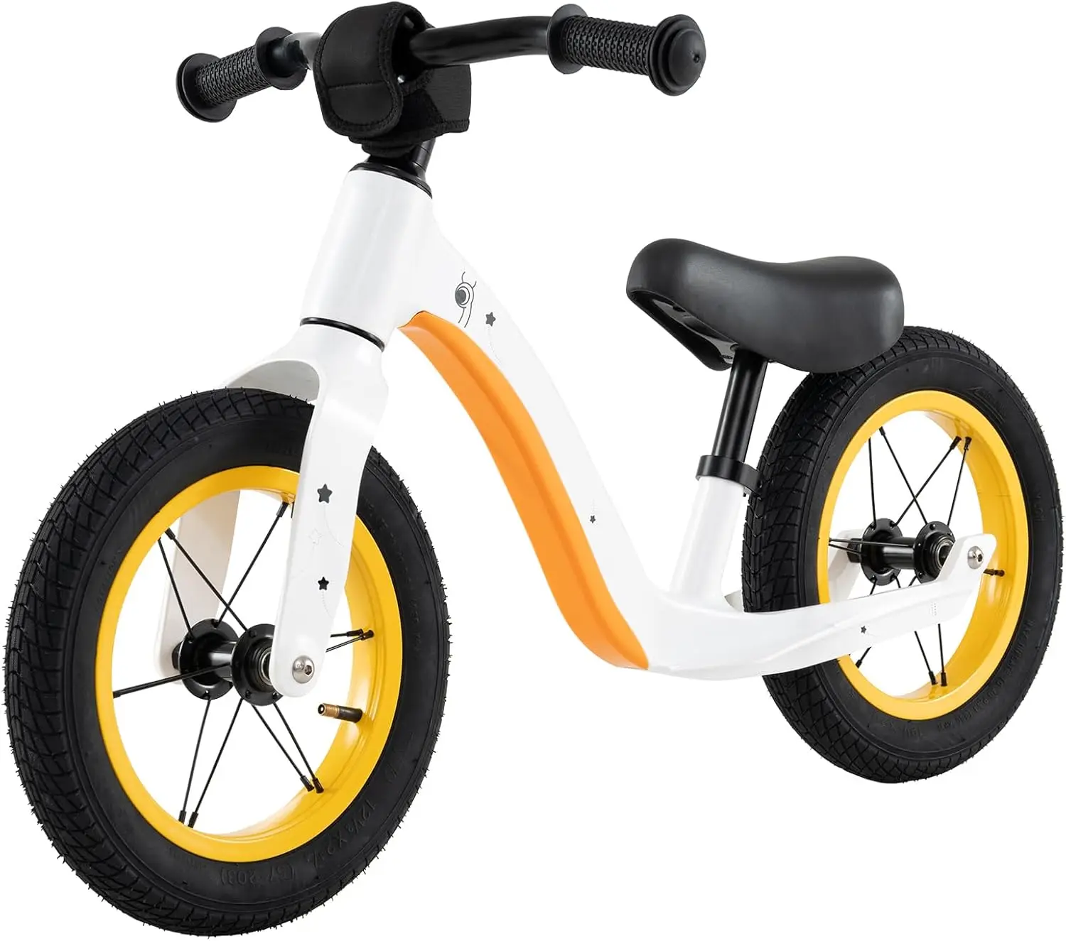 12-Inch Balance Bike, Magnesium Alloy Frame Toddler Bike w/Adjustable Seat, 360° Rotatable Handlebar & Pneumatic Rubber Tires, N