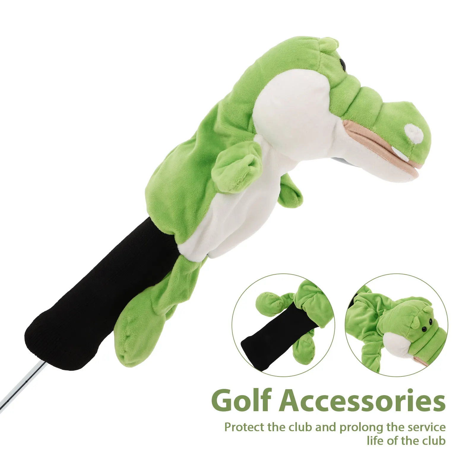 

Golf Club Cover Golf Driver Head Cover Hat Cartoon Cute Crocodile Golf Protective Cover For Golf Club Protector Golf Accessories