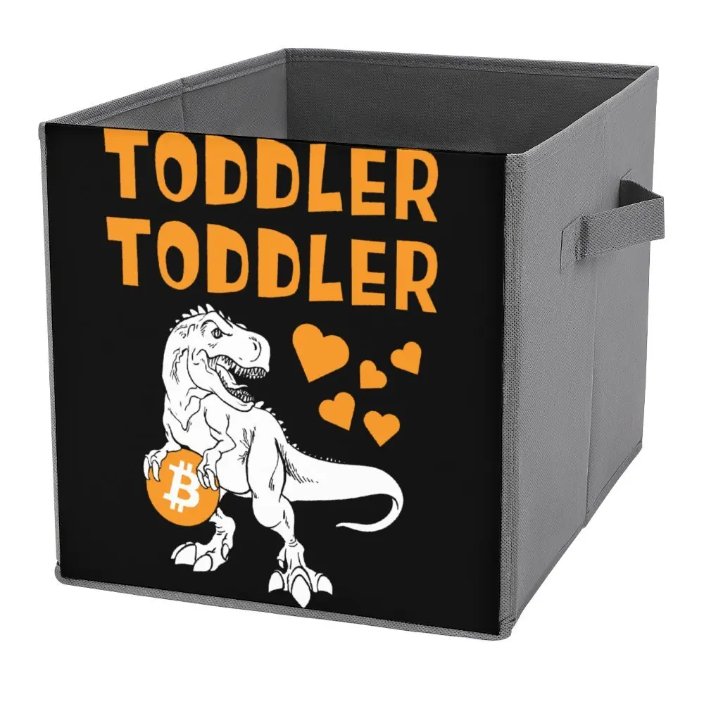 Storage Bins Kids Toddler Hodler Trex Bitcoin BTC Crypto Crypto Multifunctional Cute Folding Storage Box Durable Portable Stored