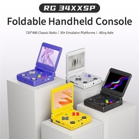2025 Newest AMPOWN RG34XXSP Yellow Folding Flip Retro Handheld Game Consola DeJeux Portable Wireless Video Gaming Console