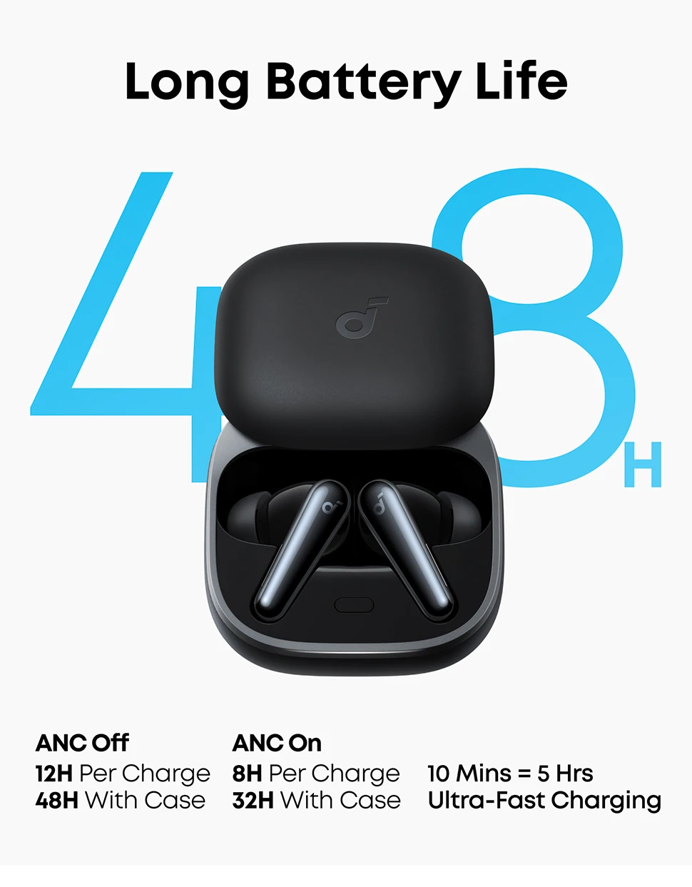 Soundcore by Anker Liberty 5 Noise-Cancelling Wireless Earbuds ANC 3.0 Earphone Bluetooth 48H Wireless Bluetooth Headphones