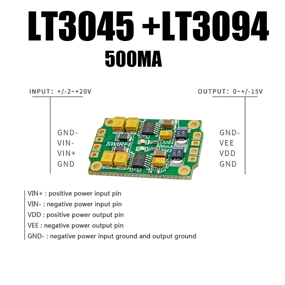 Módulo de Potência de Tensão Negativa Positiva Baixo Ruído rf Linear Regulado dc 220v a ± 0.8v 1.5v 1.8v 2.5v 3.3v 5v Lt3045 Lt3094