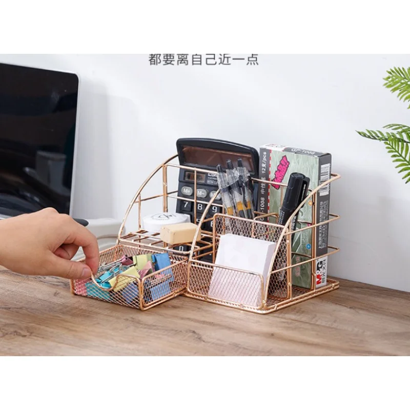 Nordic desktop organizer, metal file , office supplies, multifunctional  materials, stationery, cosmetics, file rack