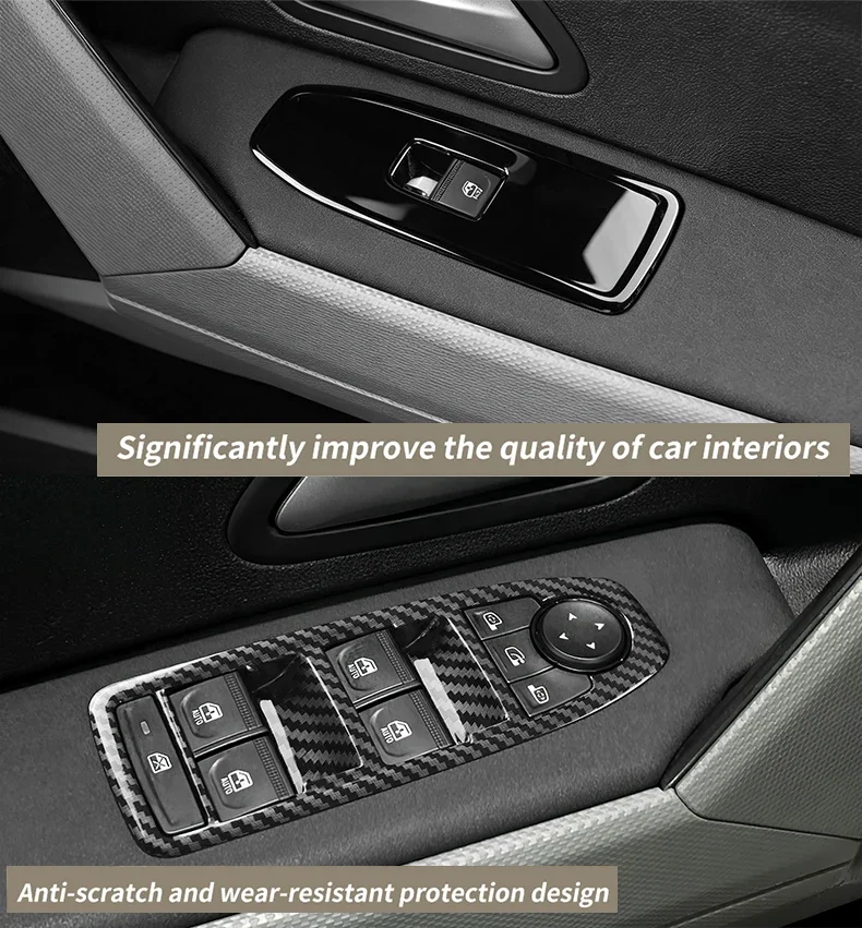 Auto-Fensterheber-Panel Kratzschutz für Dacia Duster 3 Bigster 2024 2025 2026 2027 Dekoration Schutz Innenausstattung Zubehör – Detail 6