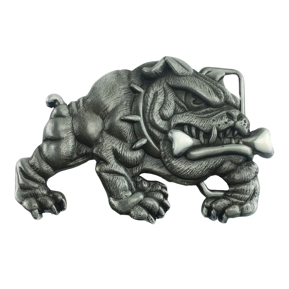 

T-DISOM Men's Fashionable Classic Style Funny Belt Buckle Retro a Pug That Eats Bones Design