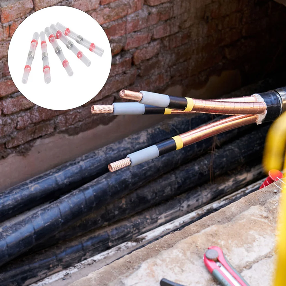 

200pcs Wire Terminals Insulated Solder Sleeves Waterproof Heat Shrink Butt Connectors For Automotive Marine Applications