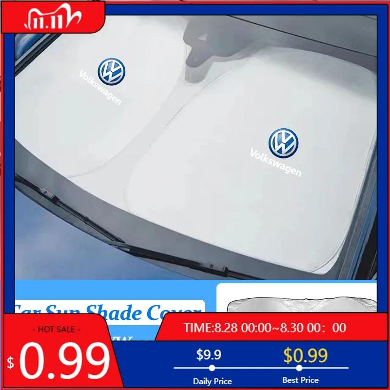 

VW GTI GOLF 2026 Hot For VW VOLKSWAGEN Car Windshield Sun Shade Cover Blocks Rays Protector Auto Interiors For Volkswagen VW RLi