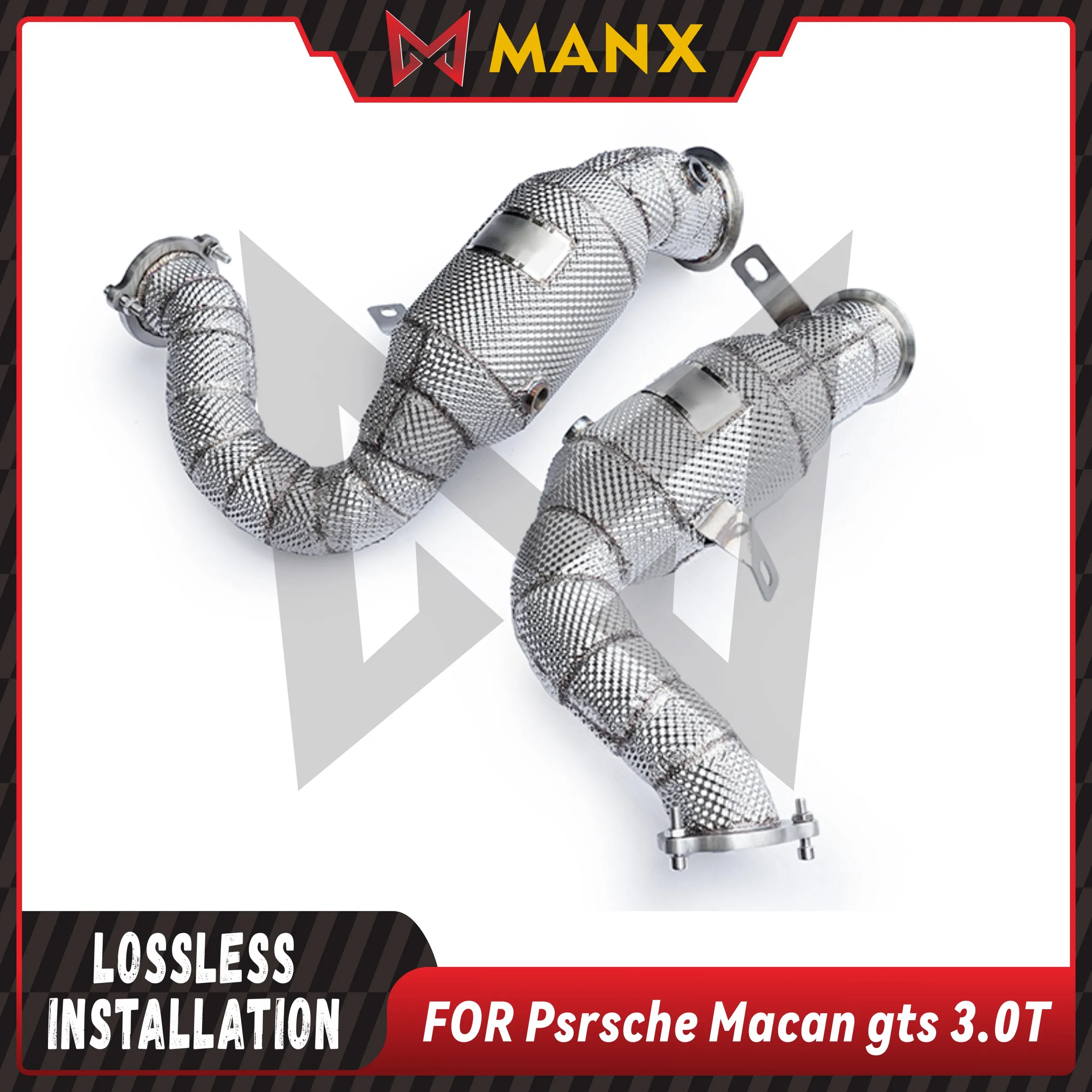 

MANX Performance Downpipe Suitable for Porsche Macan gts 3.0T With Heat Shield exhaust system Lossless installation