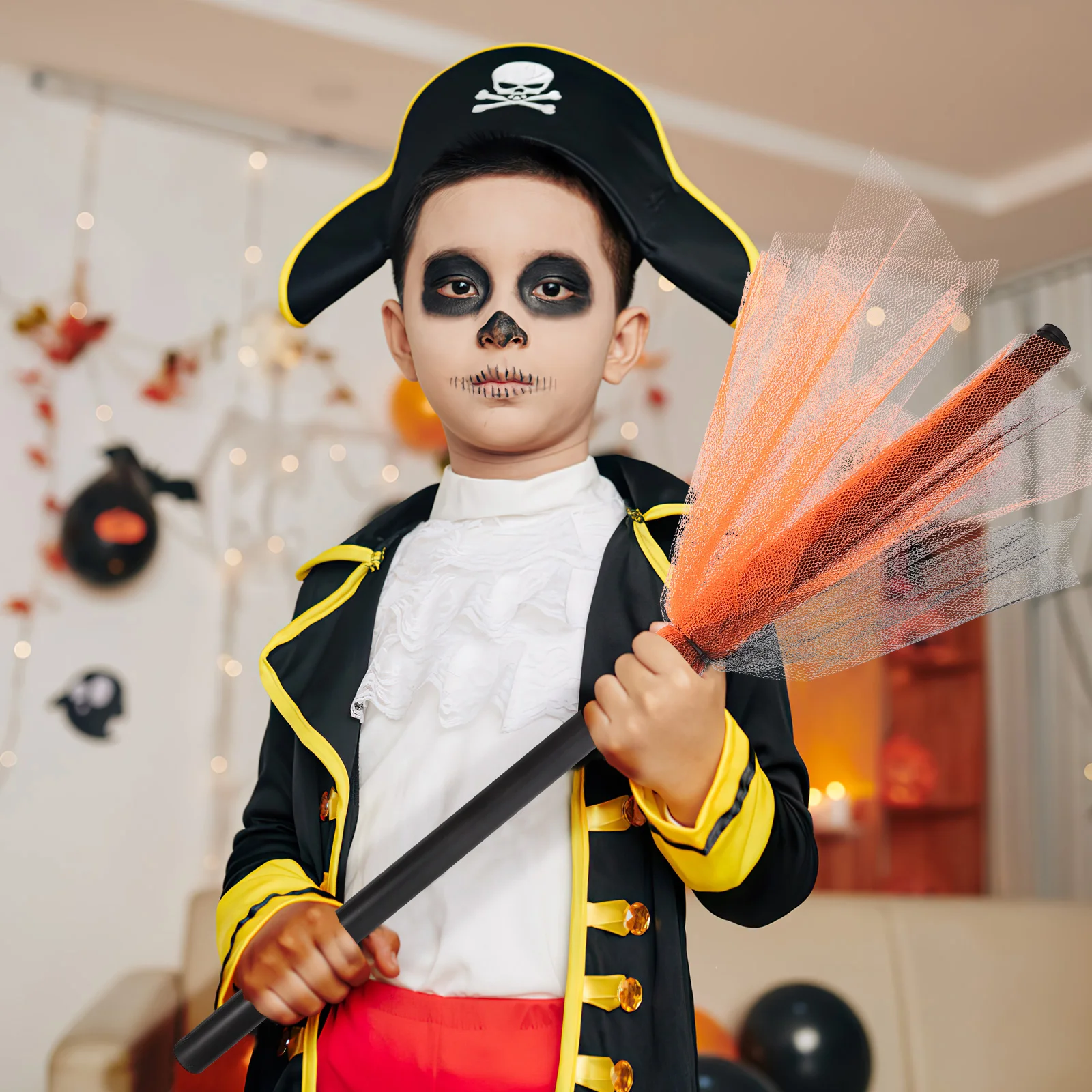 

Flying Broom Broomstick Halloween Decor Prop Cosplay Props Decoration Costume Decorative