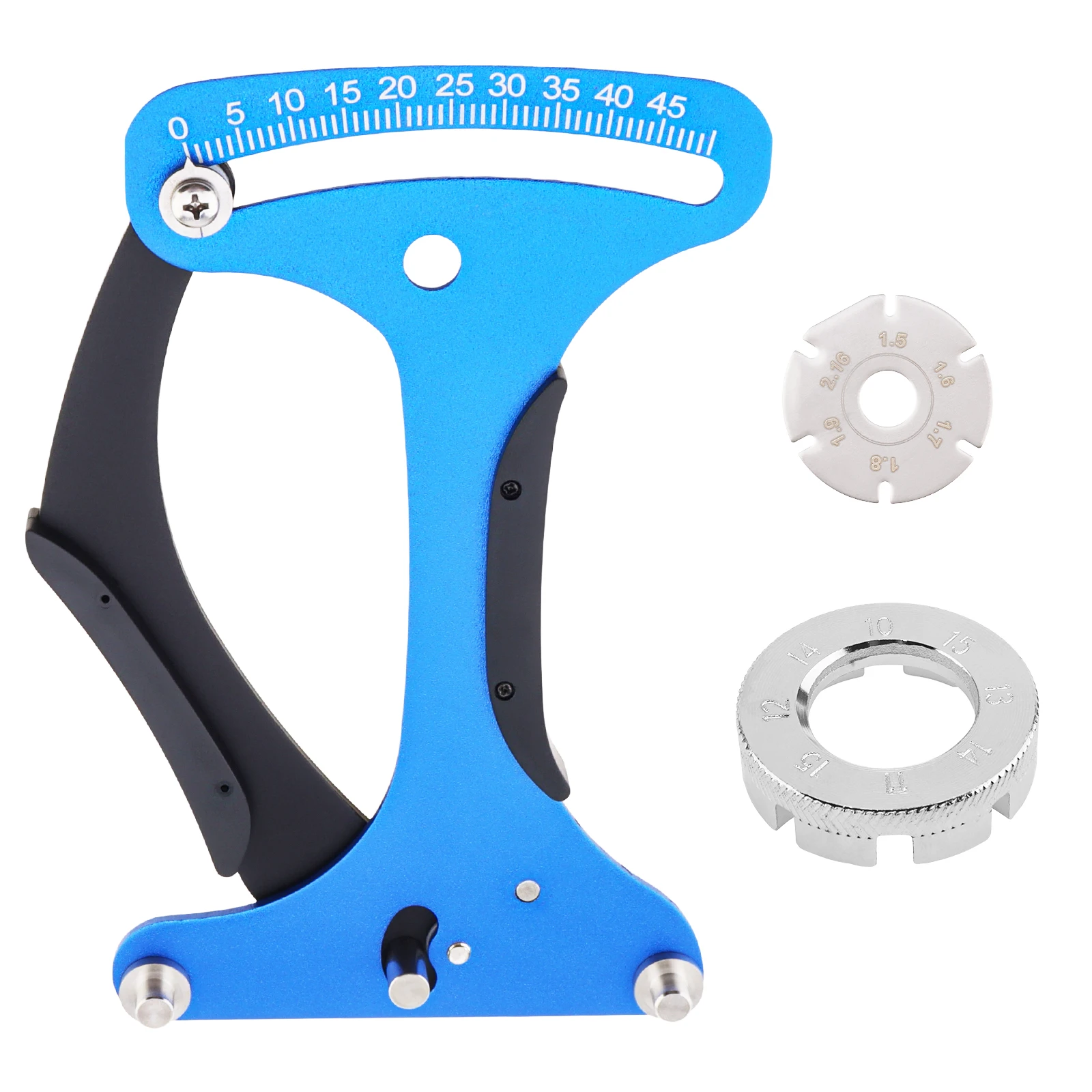 Aluminum Alloy Spoke Tension Meter Tool for Mountain Bike Bicycle Spoke Wrench Gauge Caliper Wheel Spoke Tension Correction Tool