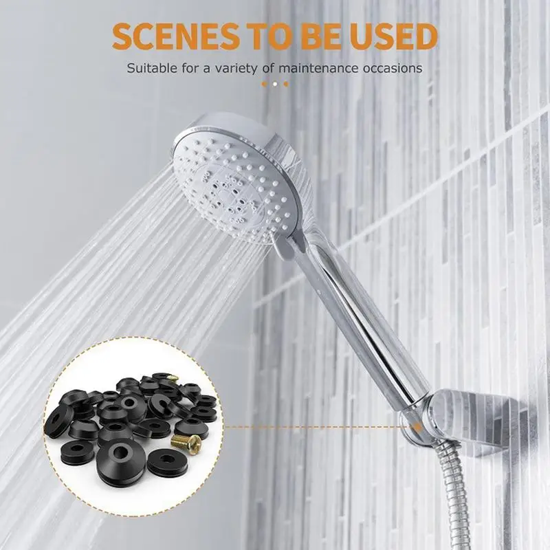 58Pcs Rubber Assortment Faucet Washer Repair Kit with Brass Screws Kitchen Tap Bathroom Sink Leak Faucet Maintenance Accessories