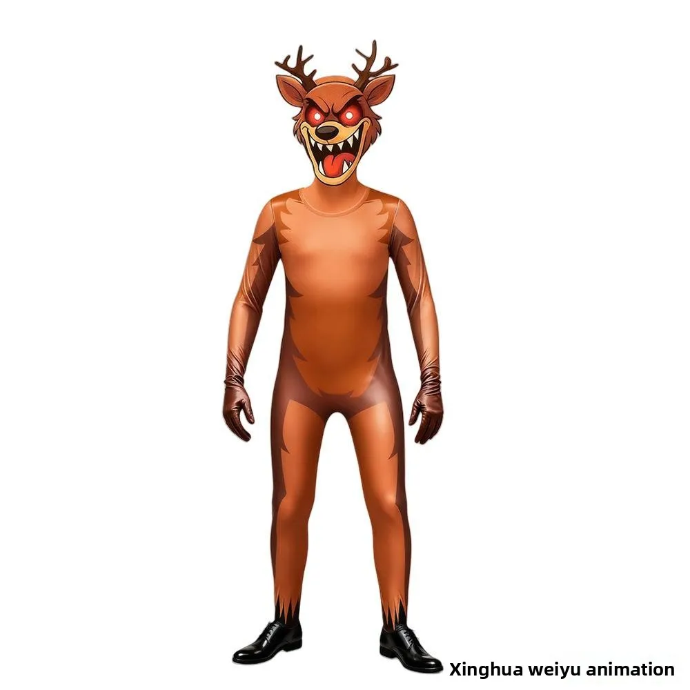 Nuovo loween Deer Par Tutina Cisas Set 99 Night Deer Monster Terror Gioco Costume etnico da donna transfrontaliero Stage Wear