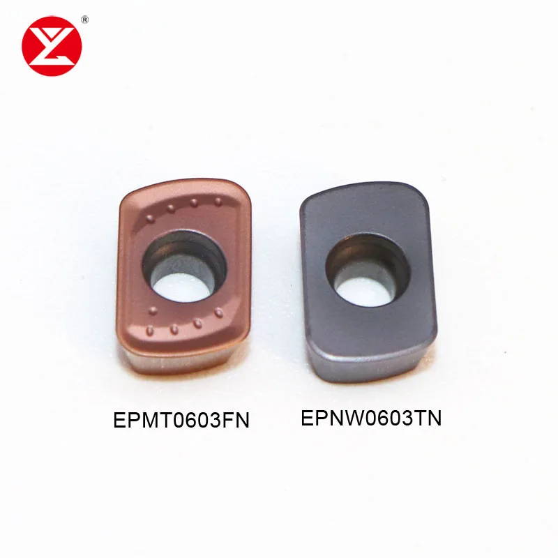 YUZETOOLS-cortador de fresado EPNW0603 EPMT0603 de acero inoxidable, insertos de alimentación rápida, cabezal de corte de rosca CNC ASR06