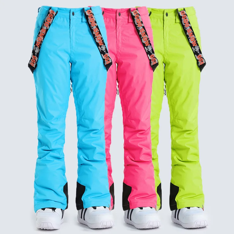 GSOU Snow-Ski Pant for Women, Skiing, Snowboard, Windproof, Waterproof, Breathable Female Trousers, Outdoor Sport, New Brand