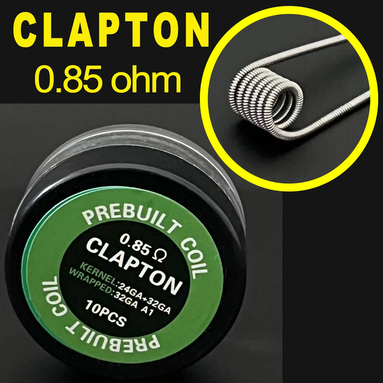 PreBuilt Inner Diameter 3mm Coil Fused Clapton Coils Alien Premade Resistances Mix Twisted A1 NI80 Heating Wire Party Favors