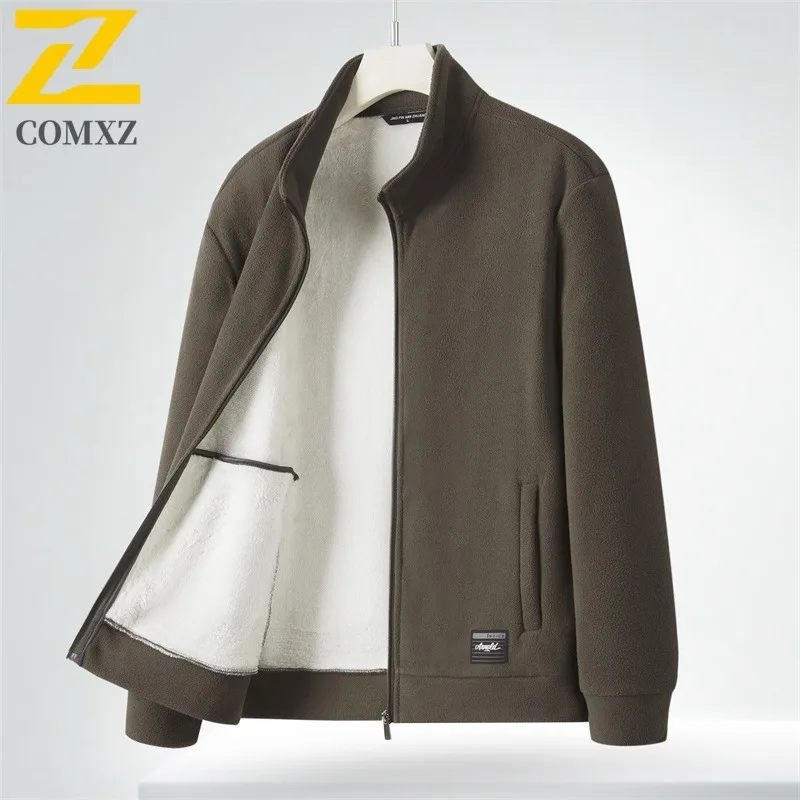 

COMXZ Men Office Jacket Minimalist Commute Design Thickened Warmth Jacket Daily Fashion Lightweight Durable Winter Outerwear