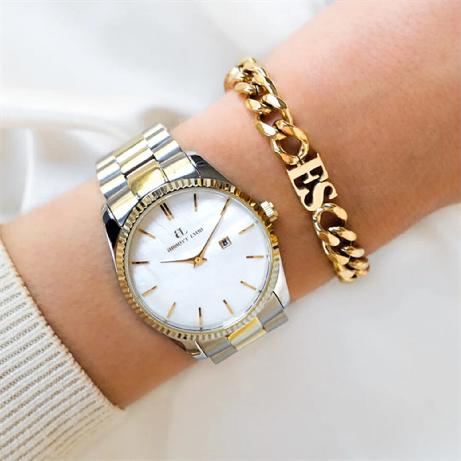 

Custom Initial Curb Bracelet Personalized Initial Letter Bracelet With Curb Chain Gold Plated Jewelry Gift For Women Girls