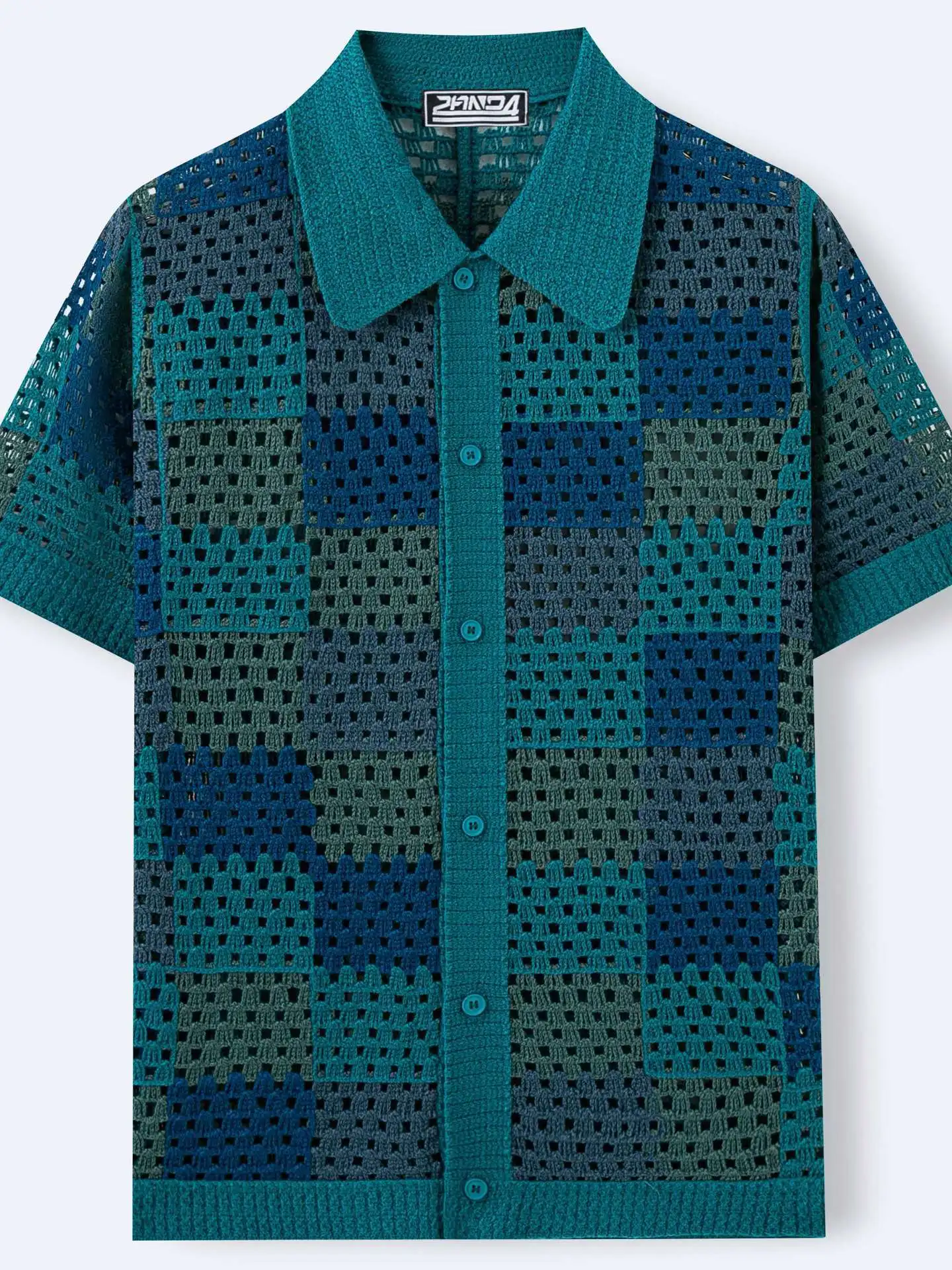 

Мужская трикотажная футболка American Style с коротким рукавом, ажурная, повседневная, весна-лето, из полиэстера, для активного отдыха