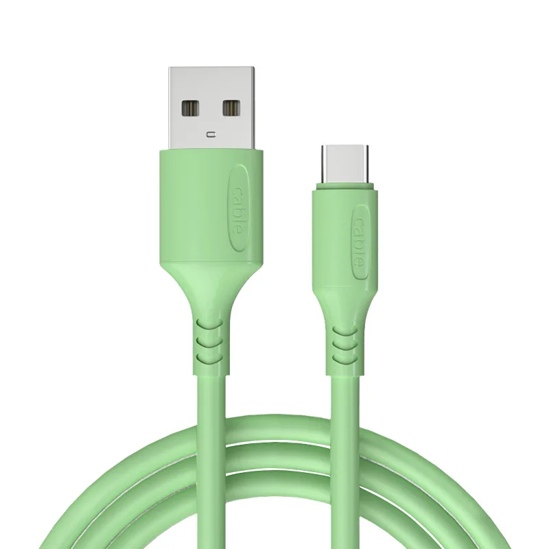 5A Fast Charging USB C Cable TYPE C Liquid Soft Silicone Data Cord For Huawei P30 Xiaomi 1.2/1.8M Mobile Phone USB Charger Wire