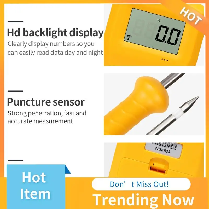 

AB08-MS300H Portable Hay Moisture Meter With Probe For Hay Bale,Cereal Straw,Forage Grass,Leymus Chinensis Humidity Tester