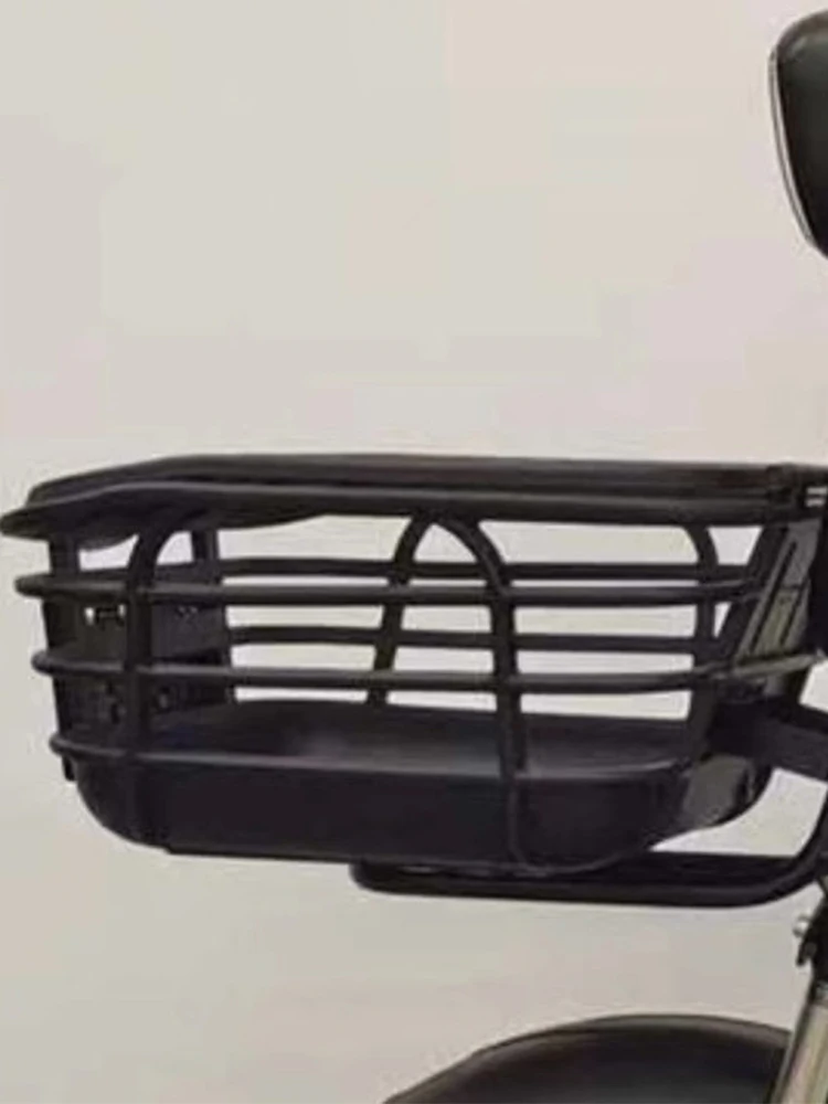 Anti-extrusie fietsmand met grote capaciteit, zwart PC-materiaal, afneembare elektrische fietsmand met deksel - afbeelding 2