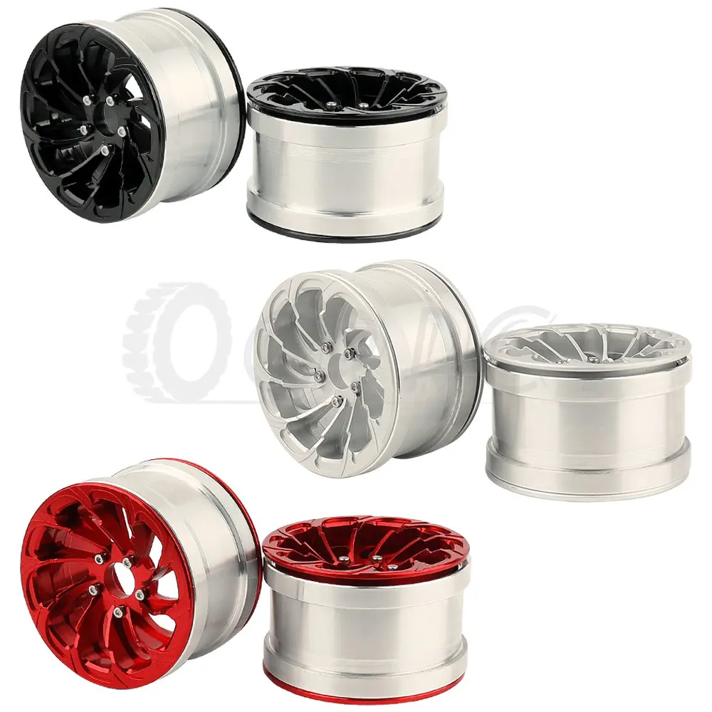 1/2/4pcs 2.2 inch 41mm Thickness Metal Beadlock Wheel Rims Hubs for Axial Wraith 90048 RR10 1/10 RC Crawler Car Upgrade Parts