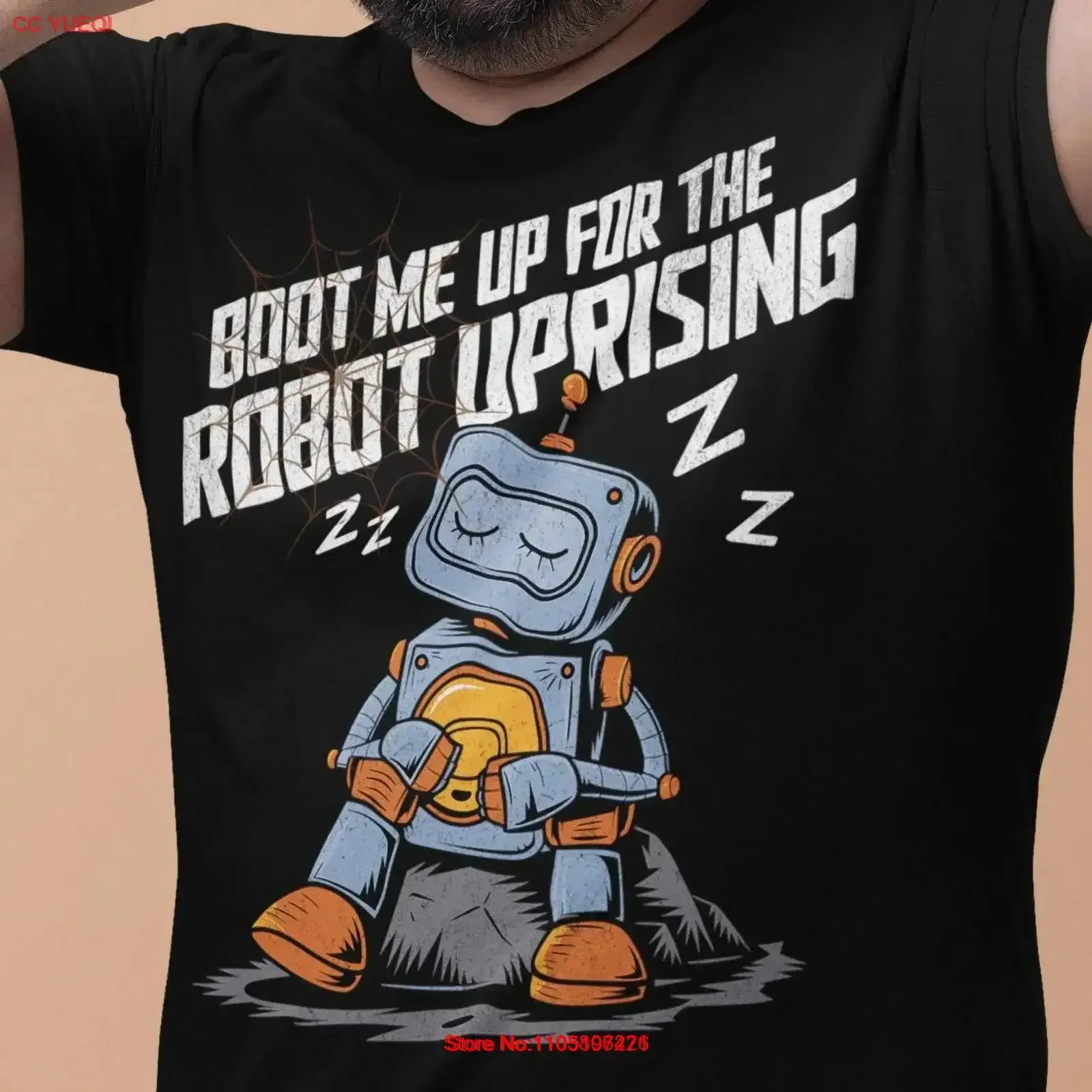 Sleeping Robot T Sh… - image